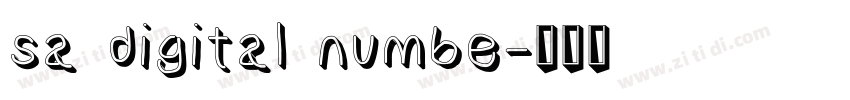 sa digital numbe字体转换